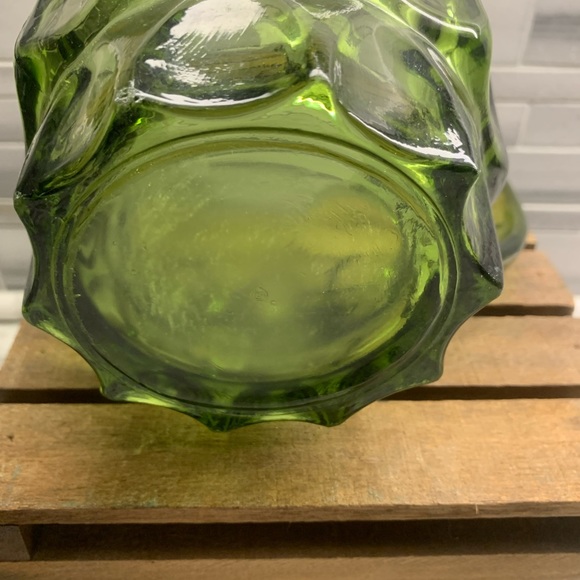 Vintage Hazel Atlas Avocado Green Small Thumbprint Tea/Water Pitcher - Picture 7 of 8